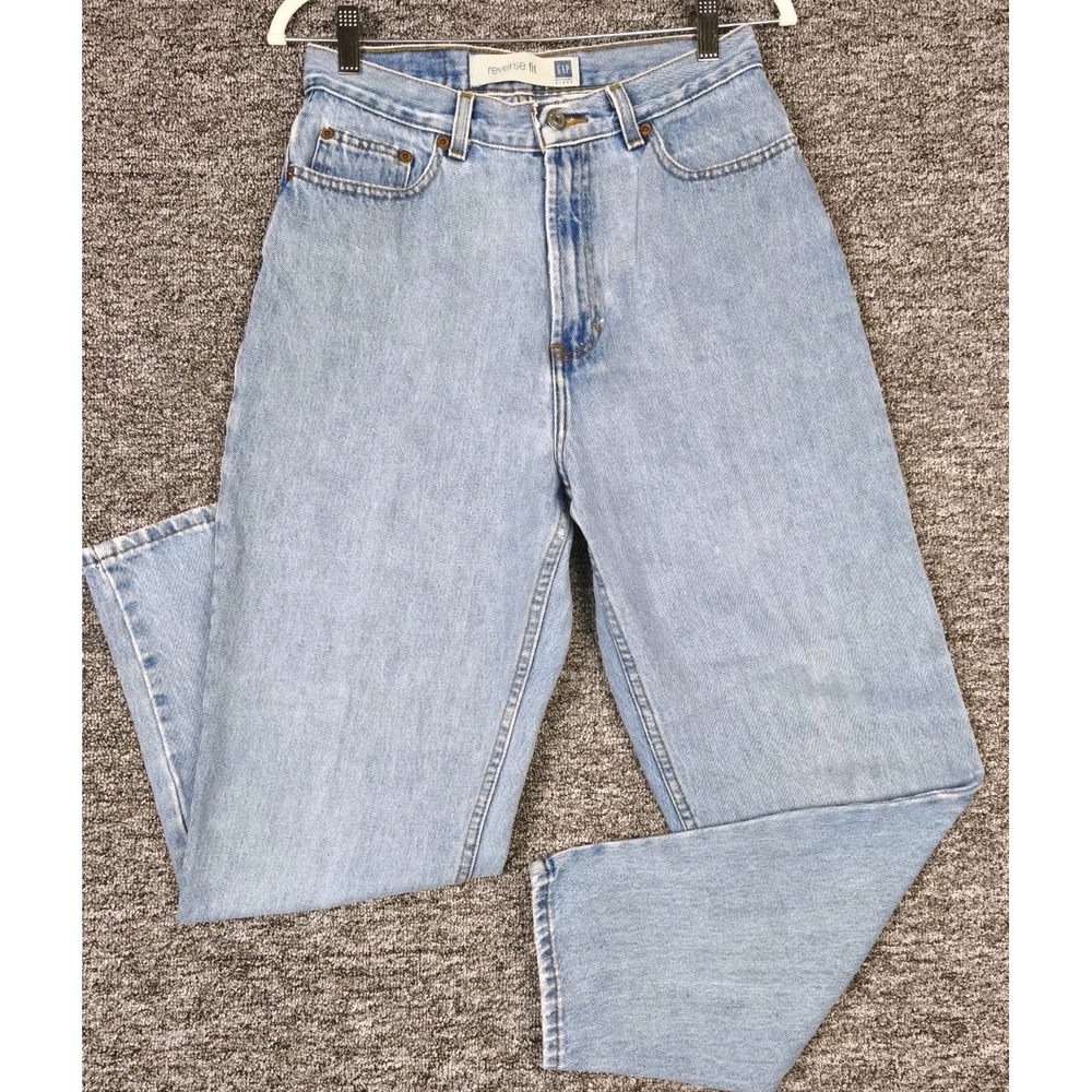 Vintage Y2K GAP Reverse Fit Jeans Womens 10 Ankle Light Wash‎ 100% Cotton